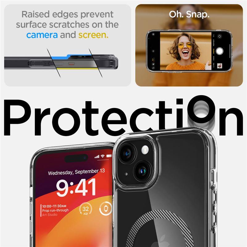 Spigen Ultra Hybrid MagSafe dėklas iPhone 15 Plus – anglies