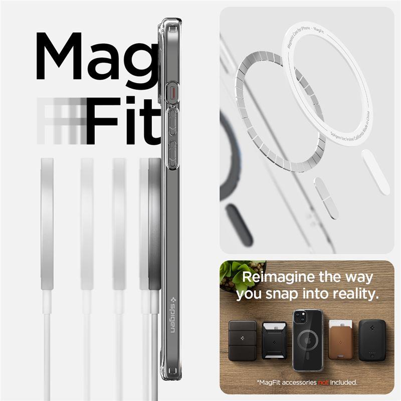 Spigen Ultra Hybrid MagSafe dėklas iPhone 15 Plus – anglies