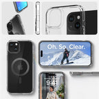 Spigen Ultra Hybrid MagSafe dėklas iPhone 15 Plus – anglies
