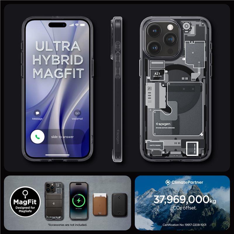 Spigen Ultra Hybrid MagSafe dėklas iPhone 15 Pro – pilkas