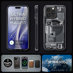 Spigen Ultra Hybrid MagSafe dėklas iPhone 15 Pro – pilkas