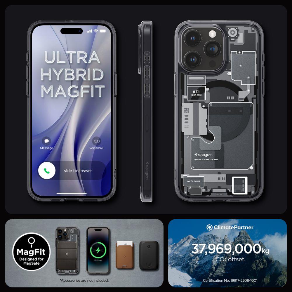 Spigen Ultra Hybrid MagSafe dėklas iPhone 15 Pro – pilkas
