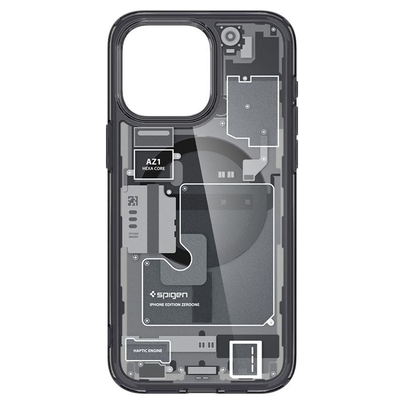 Spigen Ultra Hybrid MagSafe dėklas iPhone 15 Pro – pilkas