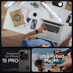 Spigen Ultra Hybrid MagSafe dėklas iPhone 15 Pro – pilkas