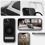 Spigen Ultra Hybrid S MagSafe dėklas iPhone 15 Plus – juodas