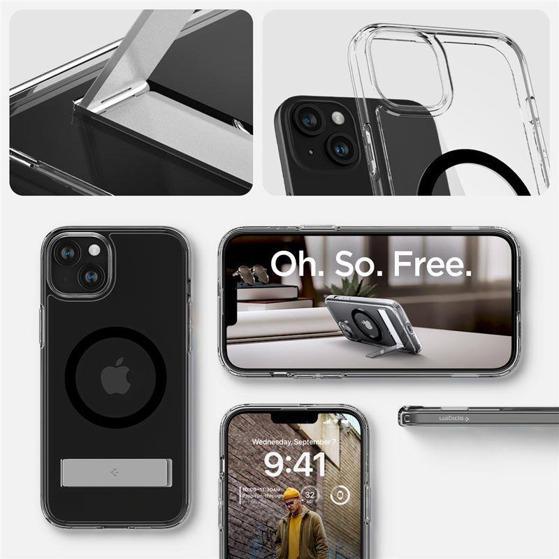 Spigen Ultra Hybrid S MagSafe dėklas iPhone 15 Plus – juodas