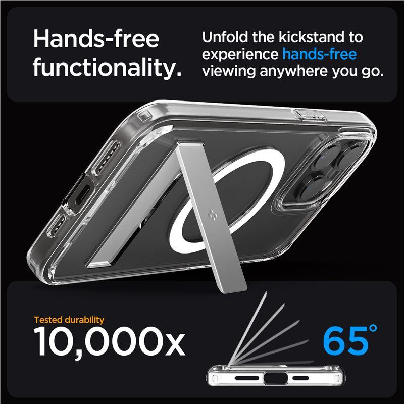 Spigen Ultra Hybrid S MagSafe dėklas iPhone 15 Pro – skaidrus