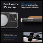 Spigen Ultra Hybrid S MagSafe dėklas iPhone 15 Pro – skaidrus