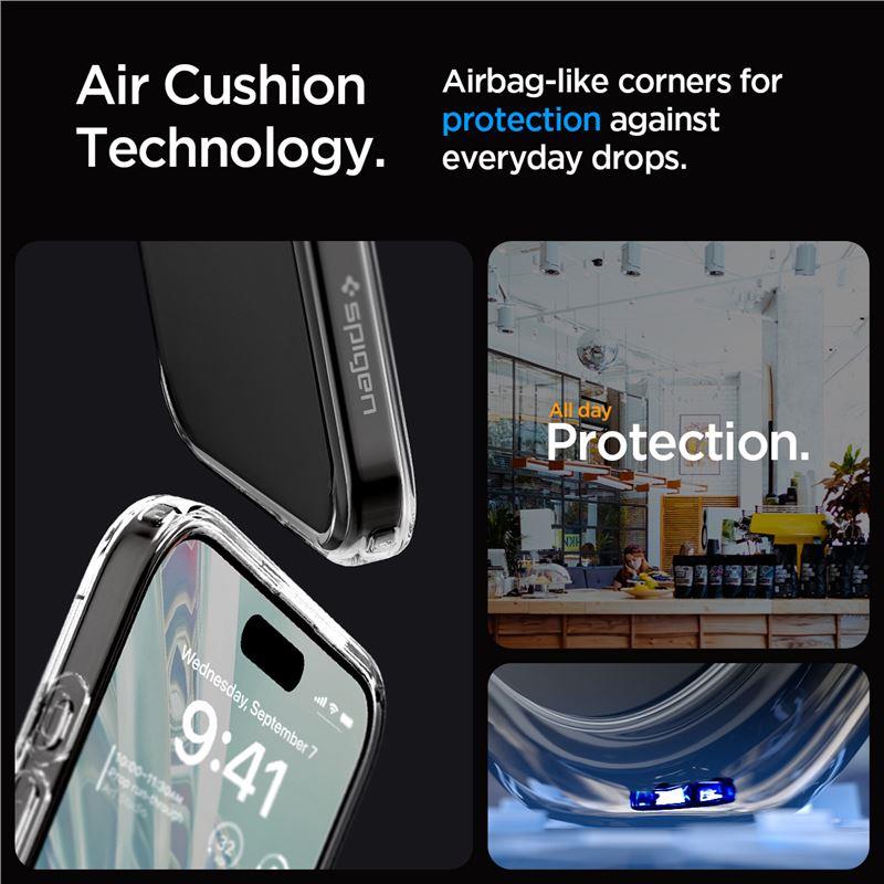 Spigen Ultra Hybrid dėklas iPhone 15 Pro Max – skaidrus matinis
