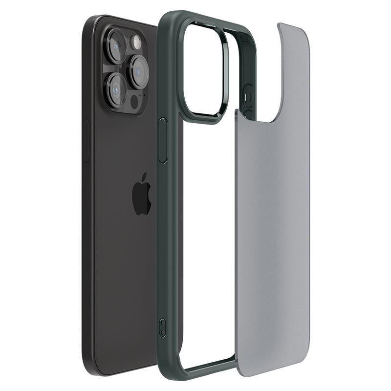Spigen Rugged Armor MagSafe dėklas iPhone 15 Pro Max – tamsiai žalias