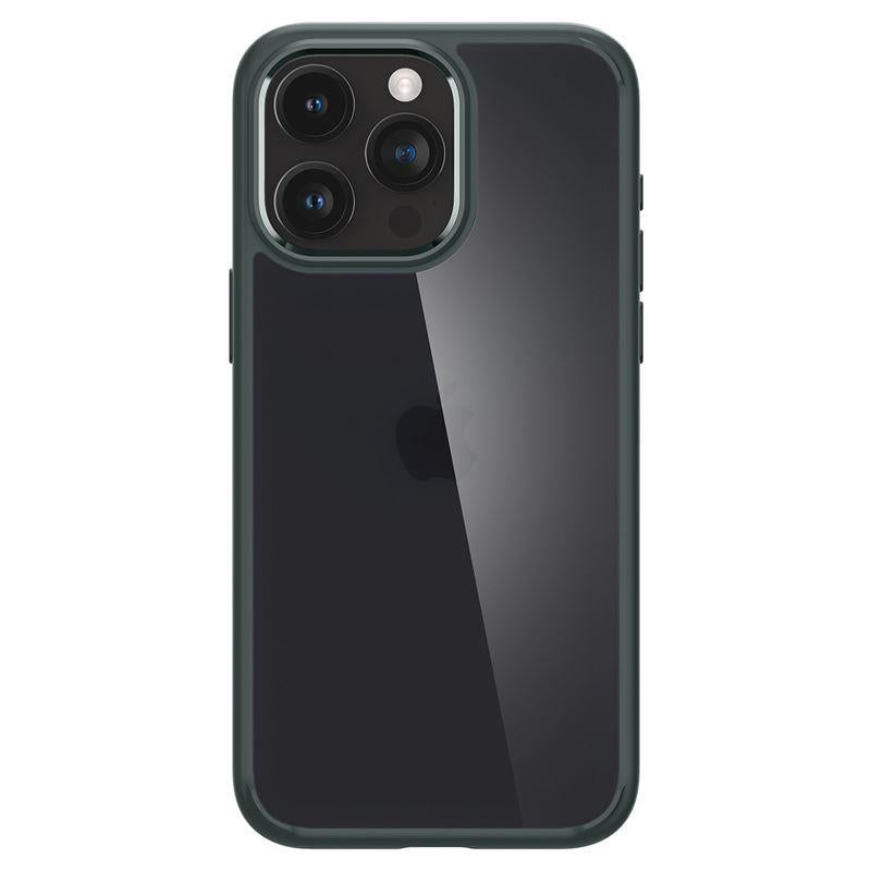Spigen Rugged Armor MagSafe dėklas iPhone 15 Pro Max – tamsiai žalias