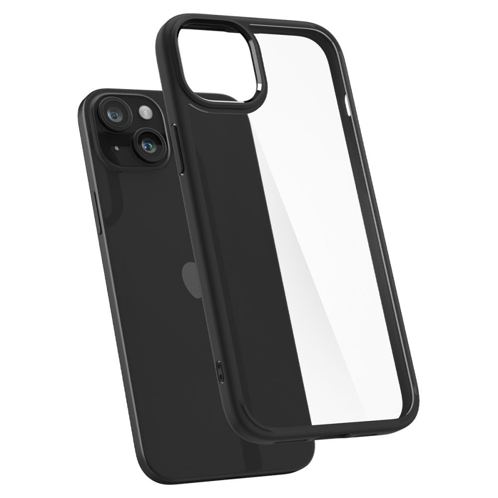 Spigen Ultra Hybrid dėklas iPhone 15 – matinė juoda