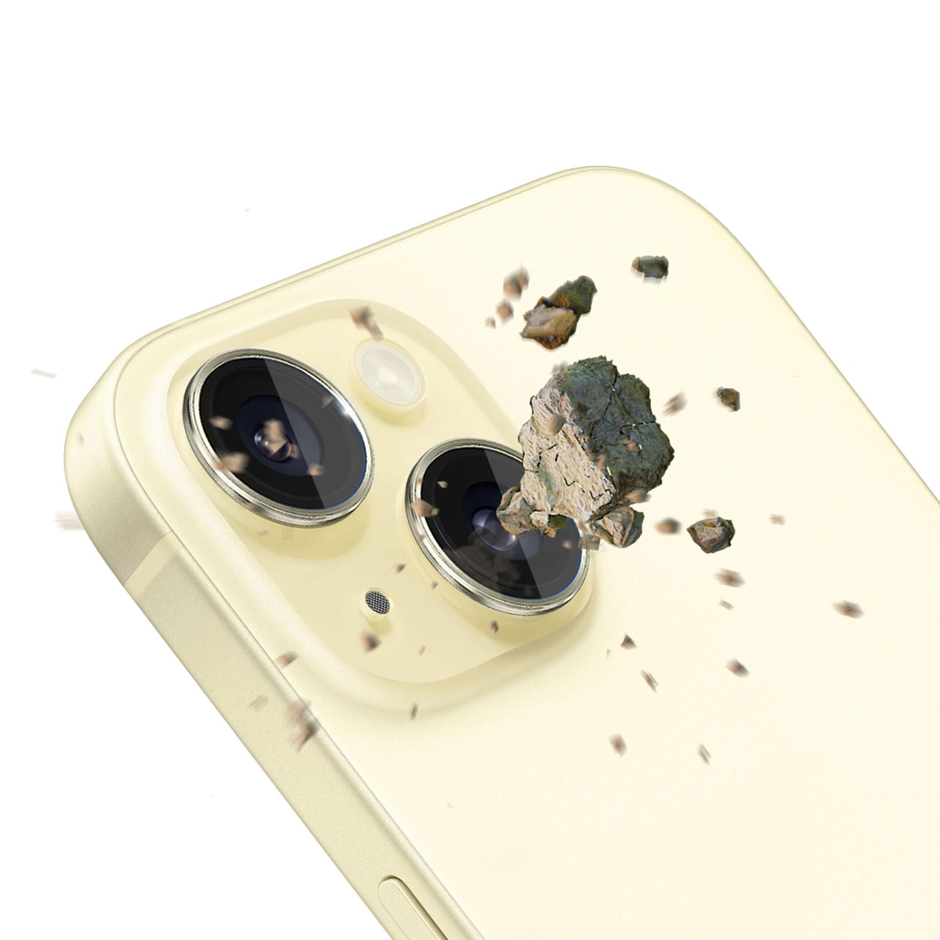 Apple iPhone 15 – 3mk Lens Protection Pro geltona