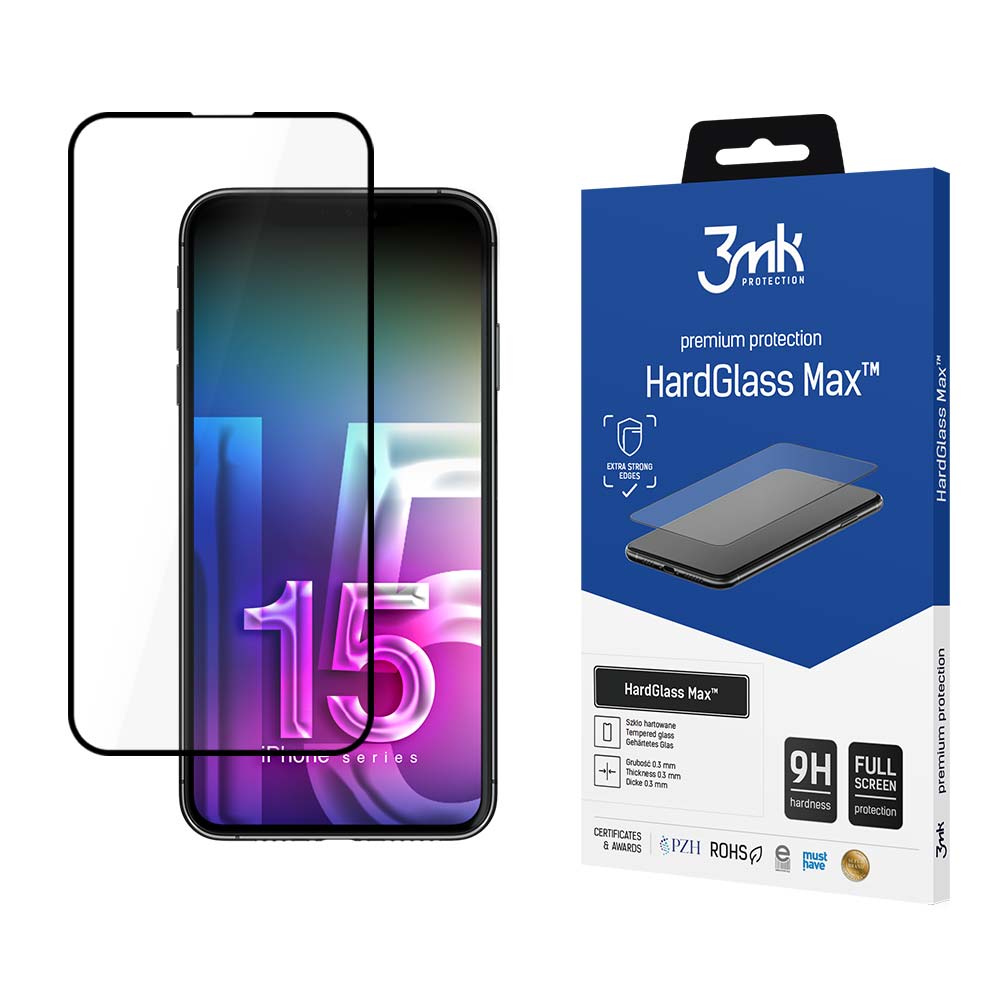 Apple iPhone 15 Plus - 3mk HardGlass Max™ -- iPhone 15 Plus