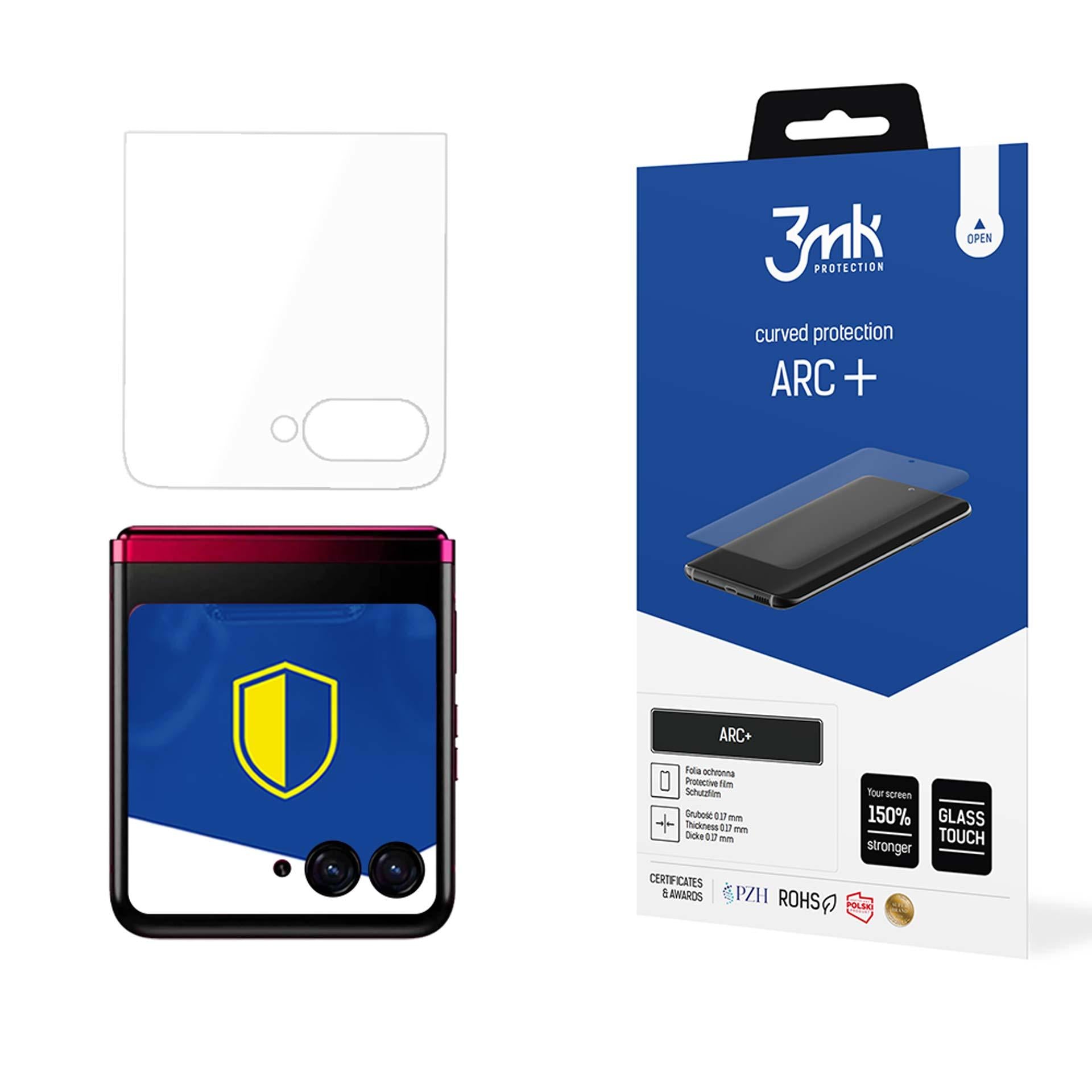 Motorola Razr 40 Ultra (priekyje) – 3mk ARC+ -- Motorola Razr 40 Ultra
