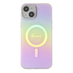 Guess MagSafe dėklas iPhone 15 Plus – rožinis