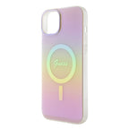 Guess MagSafe dėklas iPhone 15 Plus – rožinis