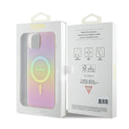 Guess MagSafe dėklas iPhone 15 Plus – rožinis