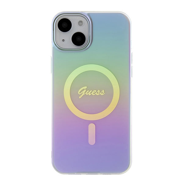 Guess MagSafe dėklas iPhone 15 Plus/14 Plus – violetinis
