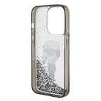 Karl Lagerfeld skaidrus blizgantis dėklas iPhone 15 Pro