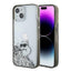 Karl Lagerfeld Liquid Glitter Choupette dėklas iPhone 15 - skaidrus