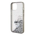 Karl Lagerfeld Liquid Glitter Choupette dėklas iPhone 15 - skaidrus