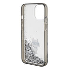 Karl Lagerfeld Liquid Glitter Choupette dėklas iPhone 15 - skaidrus