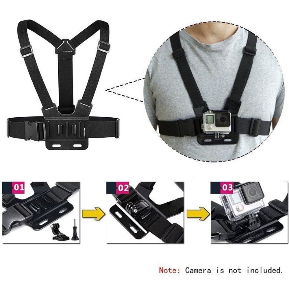 Reguliuojama sportinė kameros dirža - juoda -- Selfie Sticks & Tripods