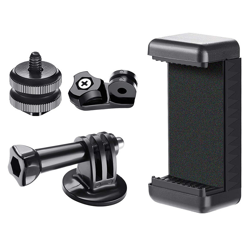 Telefono/Sportinės kameros laikallis su adapteriu - Juoda -- Selfie Sticks & Tripods