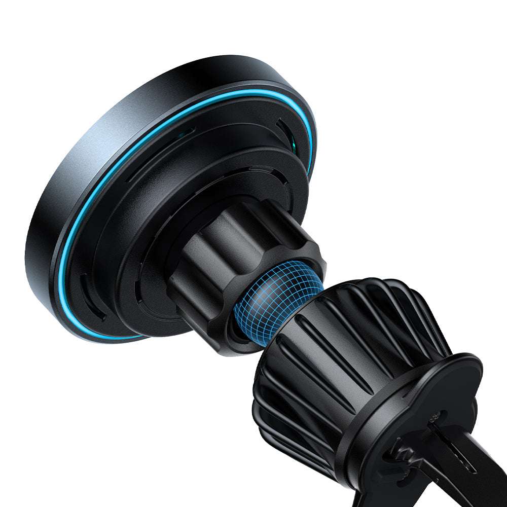 Joyroom JR-ZS240 Pro magnetinis automobilinis laikiklis su belaidžiu įkrovikliu 15W oro ventiliacijos angai - juodas