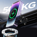 Joyroom JR-ZS240 Pro magnetinis automobilinis laikiklis su belaidžiu įkrovikliu 15W oro ventiliacijos angai - juodas
