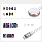 Joyroom S-IW012 2 in 1 Lightning laidas ir indukcinis įkroviklis Apple Watch 1.5m - baltas