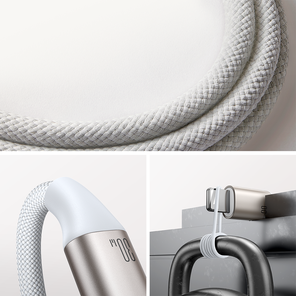 Joyroom S-IW012 2 in 1 Lightning laidas ir indukcinis įkroviklis Apple Watch 1.5m - baltas