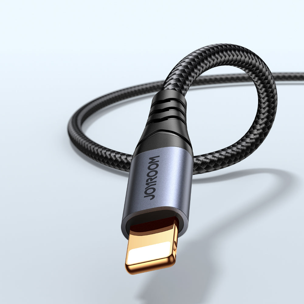 Joyroom Audio Transfer Series SY-A06 mini lizdas 3,5 mm / Lightning kabelis 1,2 m - juodas