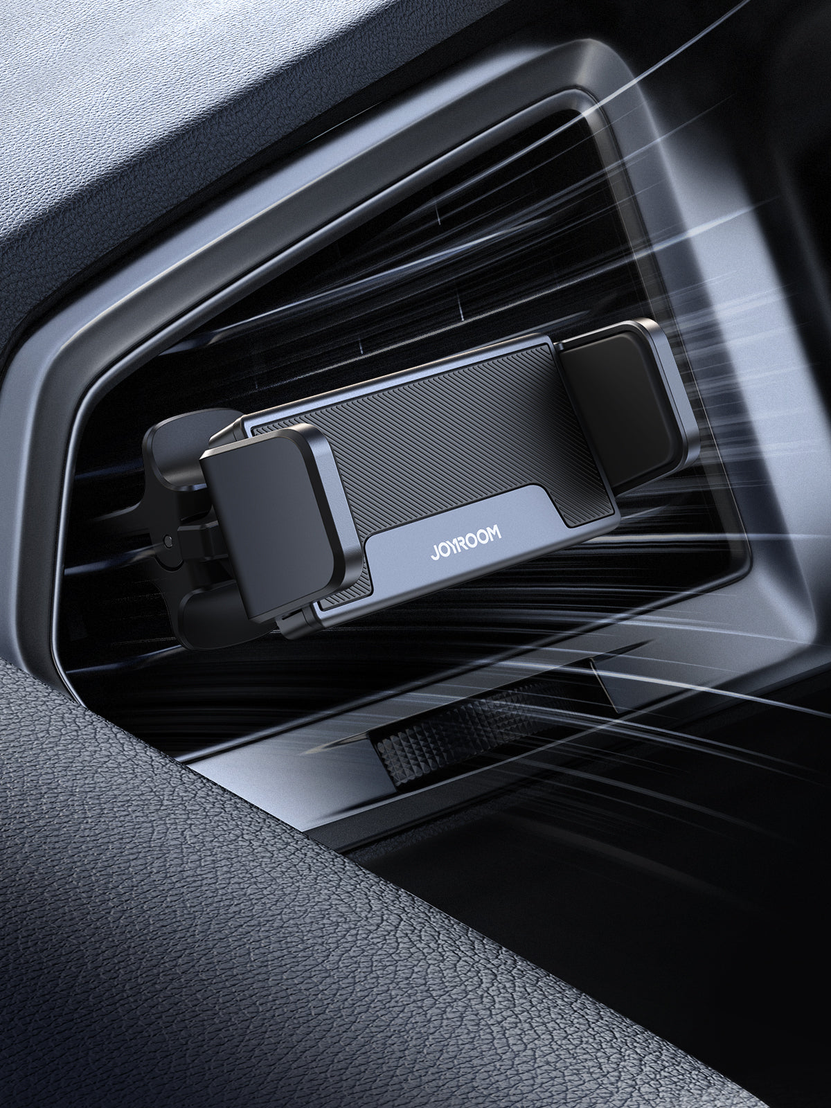 Joyroom JR-ZS377 automobilinis telefono laikiklis oro ventiliacijos angai - juodas