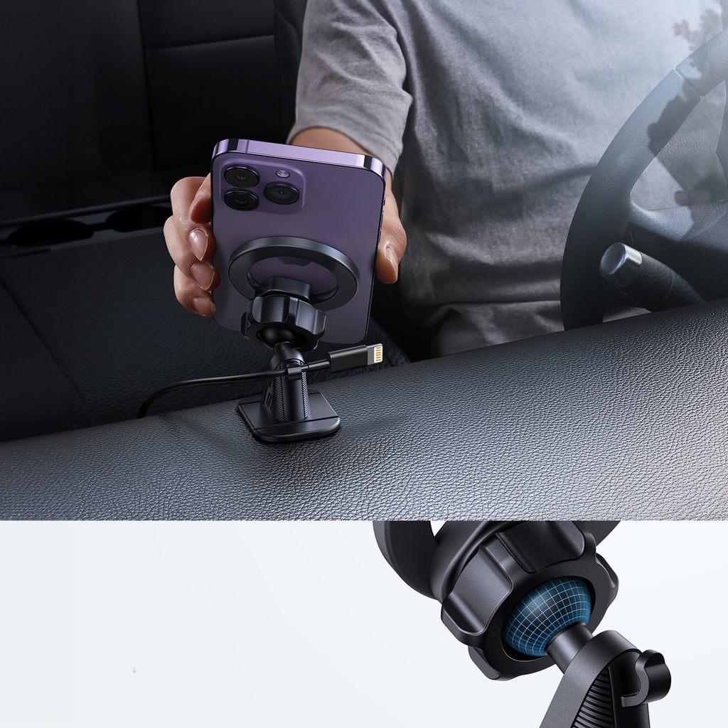 Joyroom magnetinis automobilinis laikiklis prietaisų skydeliui, juodas (JR-ZS376)