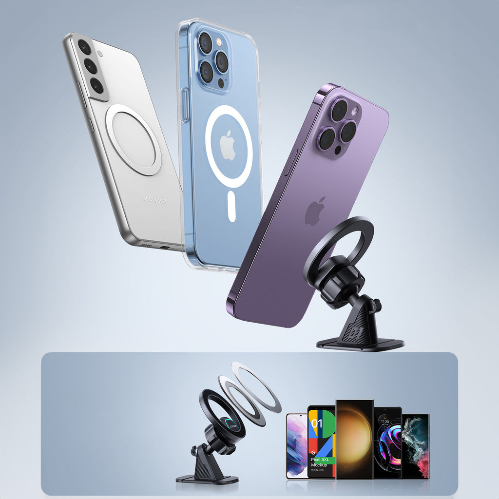 Joyroom magnetinis automobilinis laikiklis prietaisų skydeliui, juodas (JR-ZS376)