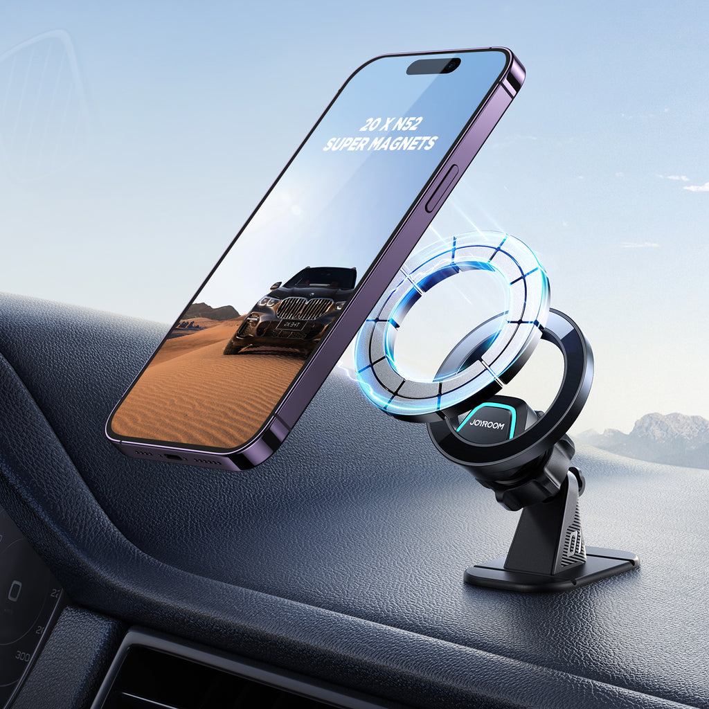 Joyroom magnetinis automobilinis laikiklis prietaisų skydeliui, juodas (JR-ZS376)
