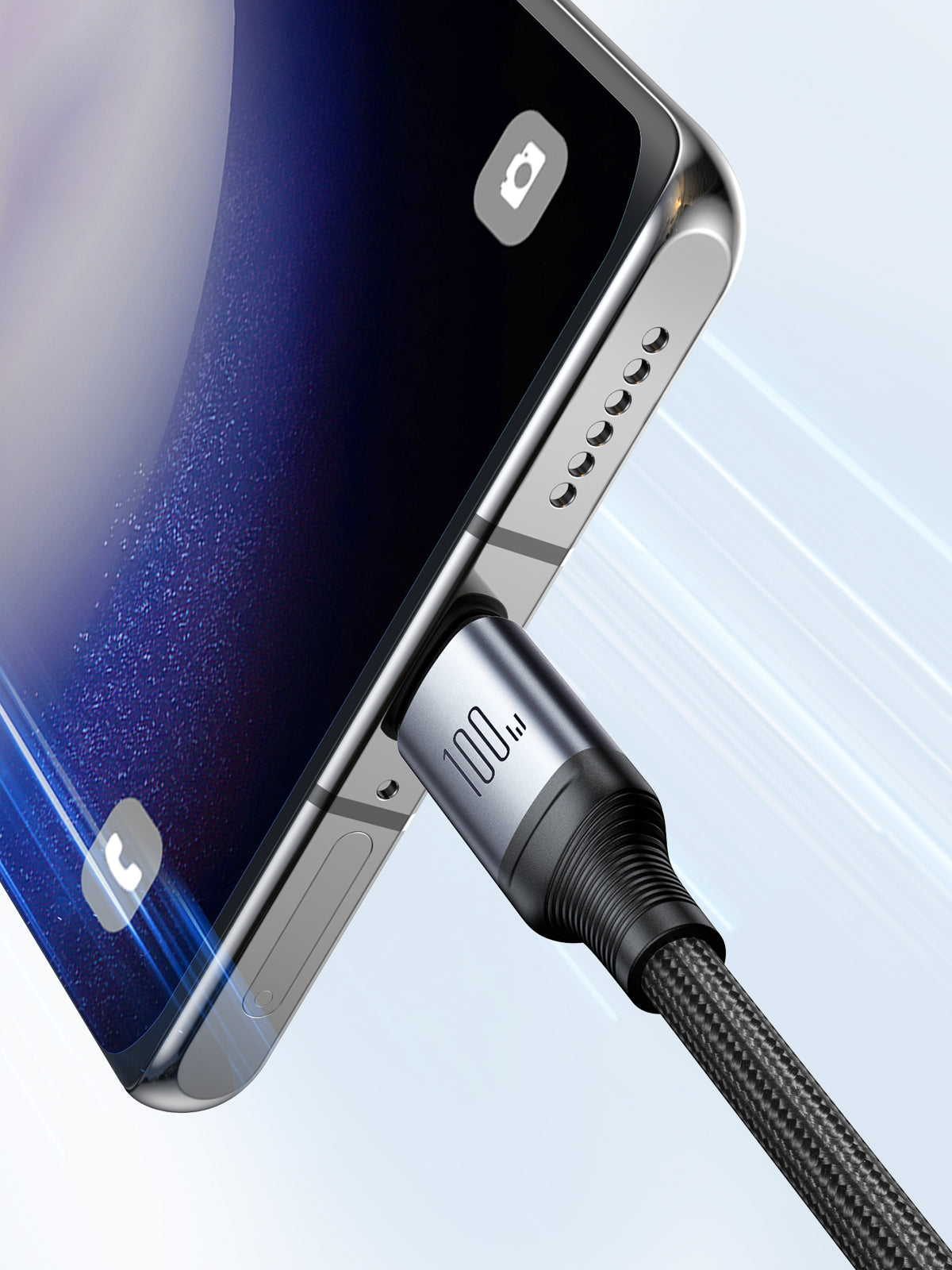 Joyroom Speedy Series S-A21 2in1 USB-C - USB-C / USB-C Laidas 100W 1.5m - juodas