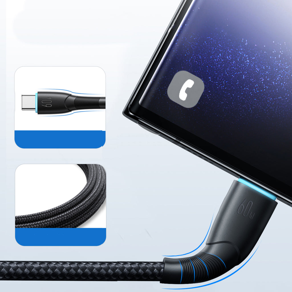 Joyroom Starry Series SA32-CC3 USB-C / USB-C Laidas 60W 1m - juodas