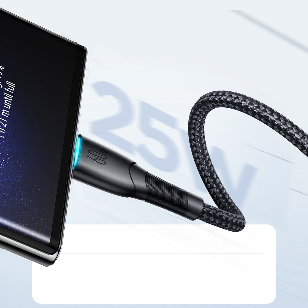 Joyroom Starry Series SA32-CC3 USB-C / USB-C Laidas 60W 1m - juodas