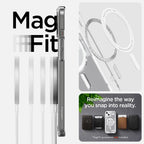 Spigen Ultra Hybrid MagSafe dėklas iPhone 15 Plus – baltas