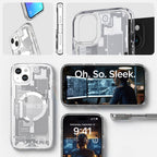 Spigen Ultra Hybrid MagSafe dėklas iPhone 15 Plus – baltas