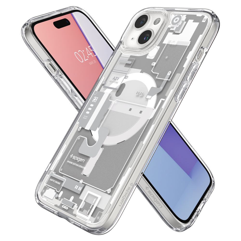 Spigen Ultra Hybrid MagSafe dėklas iPhone 15 Plus – baltas