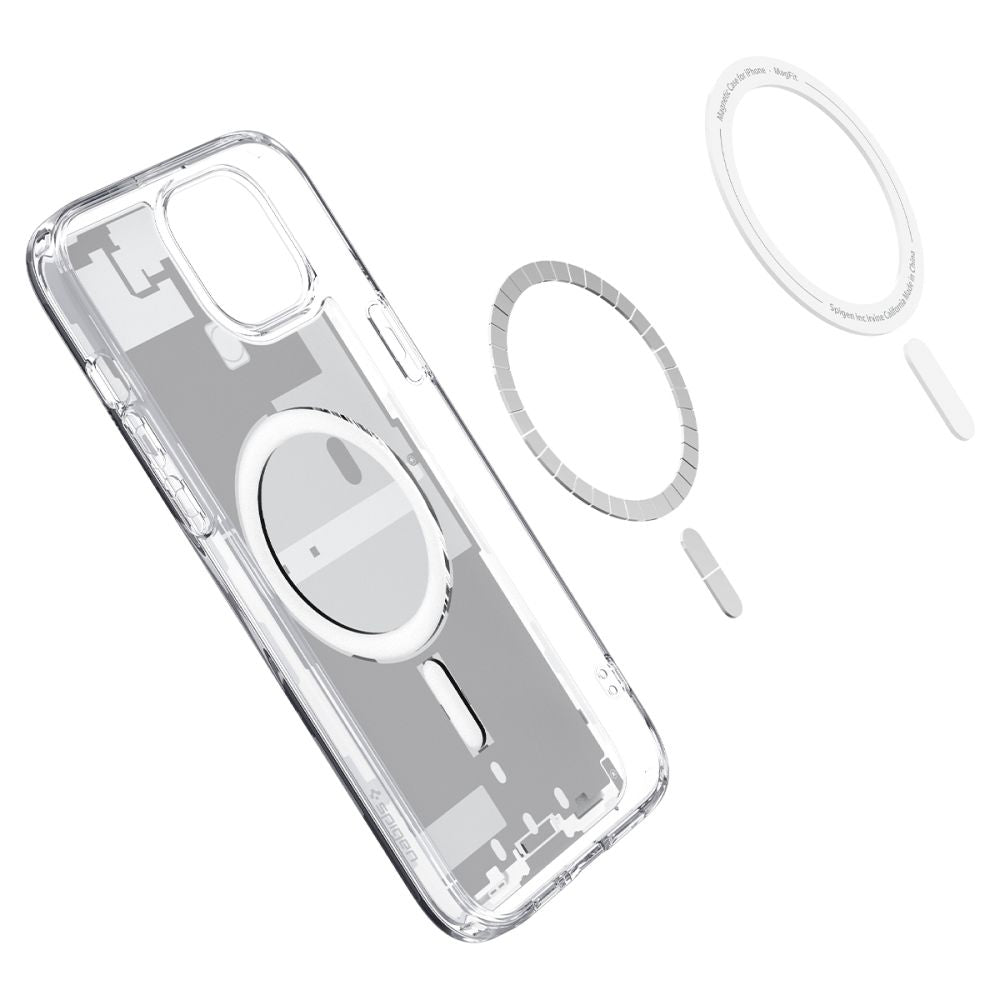 Spigen Ultra Hybrid MagSafe dėklas iPhone 15 Plus – baltas