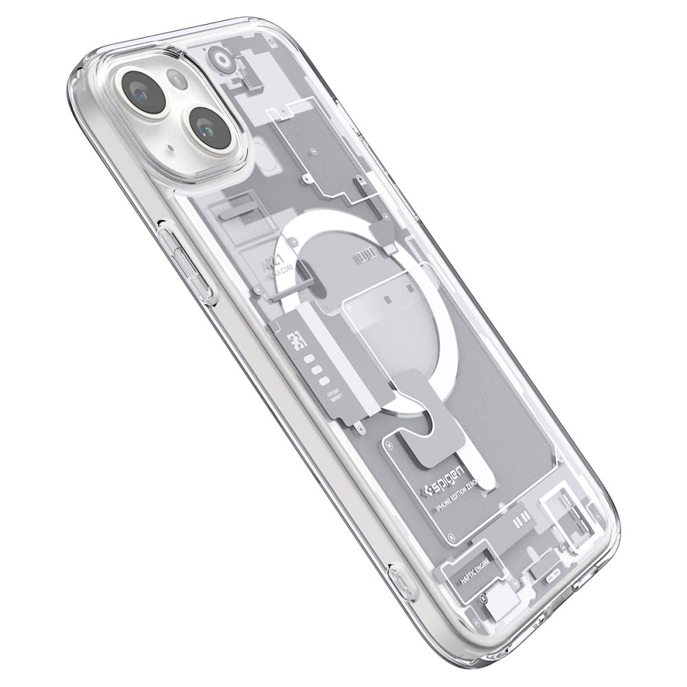 Spigen Ultra Hybrid MagSafe dėklas iPhone 15 Plus – baltas