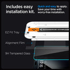 Spigen EZ Fit privatumo grūdintas stiklas iPhone 15 Plus