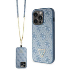 Guess dėklas su dirželiu iPhone 14 Pro 6.1" – rudas