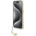Guess 4G Charms dėklas iPhone 15 Pro – pilkas