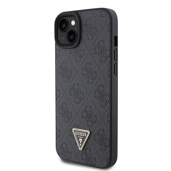 Guess dėklas su dirželiu iPhone 15 Plus – juodas